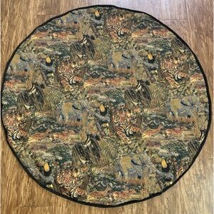 Woven Jungle Animals Circle Cloth